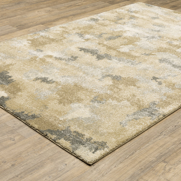 Oriental Weavers Astor 2268Z Beige and Gold Medium Living Room Rug Polypropylene Area Rug - 5'3