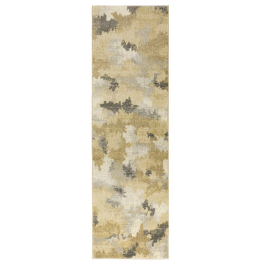 Oriental Weavers Astor 2268Z Beige and Gold Hallway Runner Polypropylene Runner Rug - 2'3" x 7'6"
