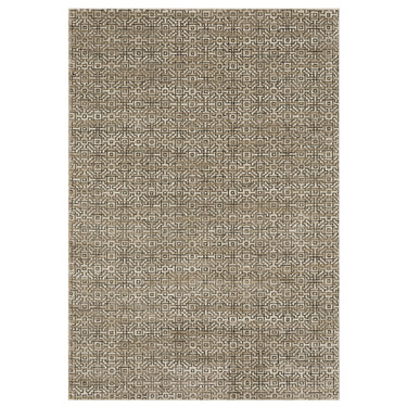 Oriental Weavers Atlas 3721S Brown and Tan Extra Large Room Anchor Transitional Area Rug - 10' x 13'2"