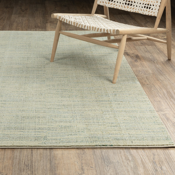 Oriental Weavers Atlas 3723U Ivory and Blue Small Entryway Accent Modern Area Rug - 1'10