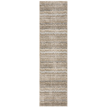 Oriental Weavers Atlas 747E0 Ivory and Gray Hallway Runner Modern Runner Rug - 2'3" x 8'