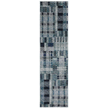 Oriental Weavers Atlas 752B0 Blue Hallway Runner Geometric Runner Rug - 2'3" x 8'