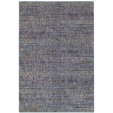 Oriental Weavers Atlas 8033F Purple and Gray Compact Bedroom Accent Polypropylene Blend Area Rug 3'3" x 5'2" β full overhead view of the rug