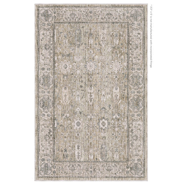 Oriental Weavers Avalon AVA03 Beige and Gray Compact Bedroom Accent Polyester Area Rug - 3'2" x 5'