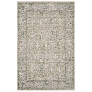 Oriental Weavers Avalon AVA03 Beige and Gray Medium Living Room Rug Polyester Area Rug - 5'3" x 7'10"