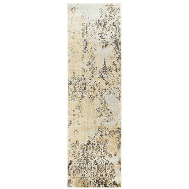 Oriental Weavers Bowen Grey 2067W Gray and Gold Hallway Runner Modern Runner Rug 2'3" x 7'6" β runner shape view
