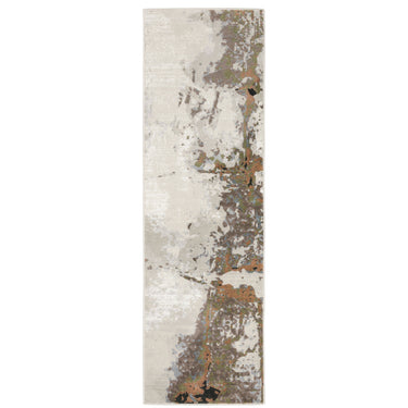 Oriental Weavers Caravan Grey 4150Z Gray and Pink Hallway Runner Modern Runner Rug 2'3" x 7'6" β runner shape view