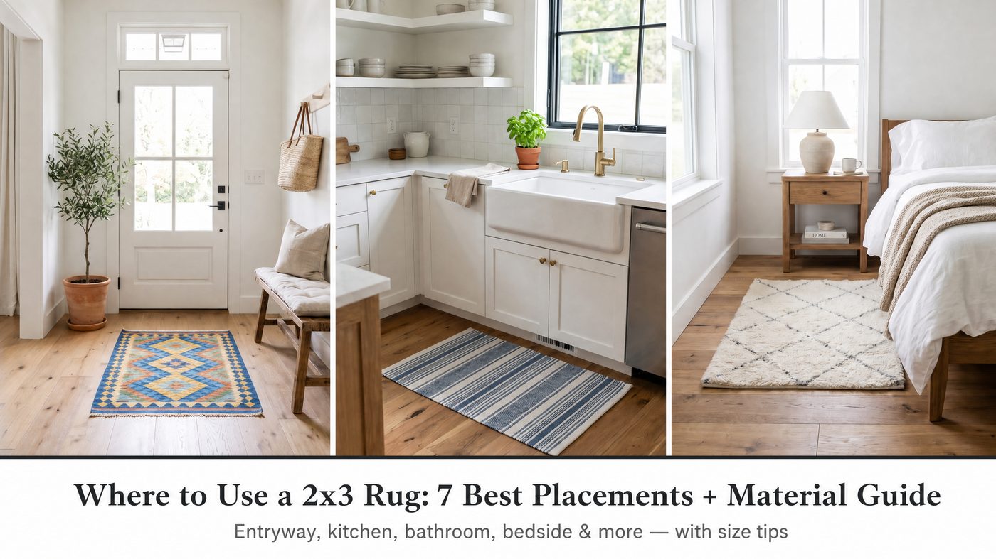 Where to use a 2x3 rug - 7 best placements and material guide
