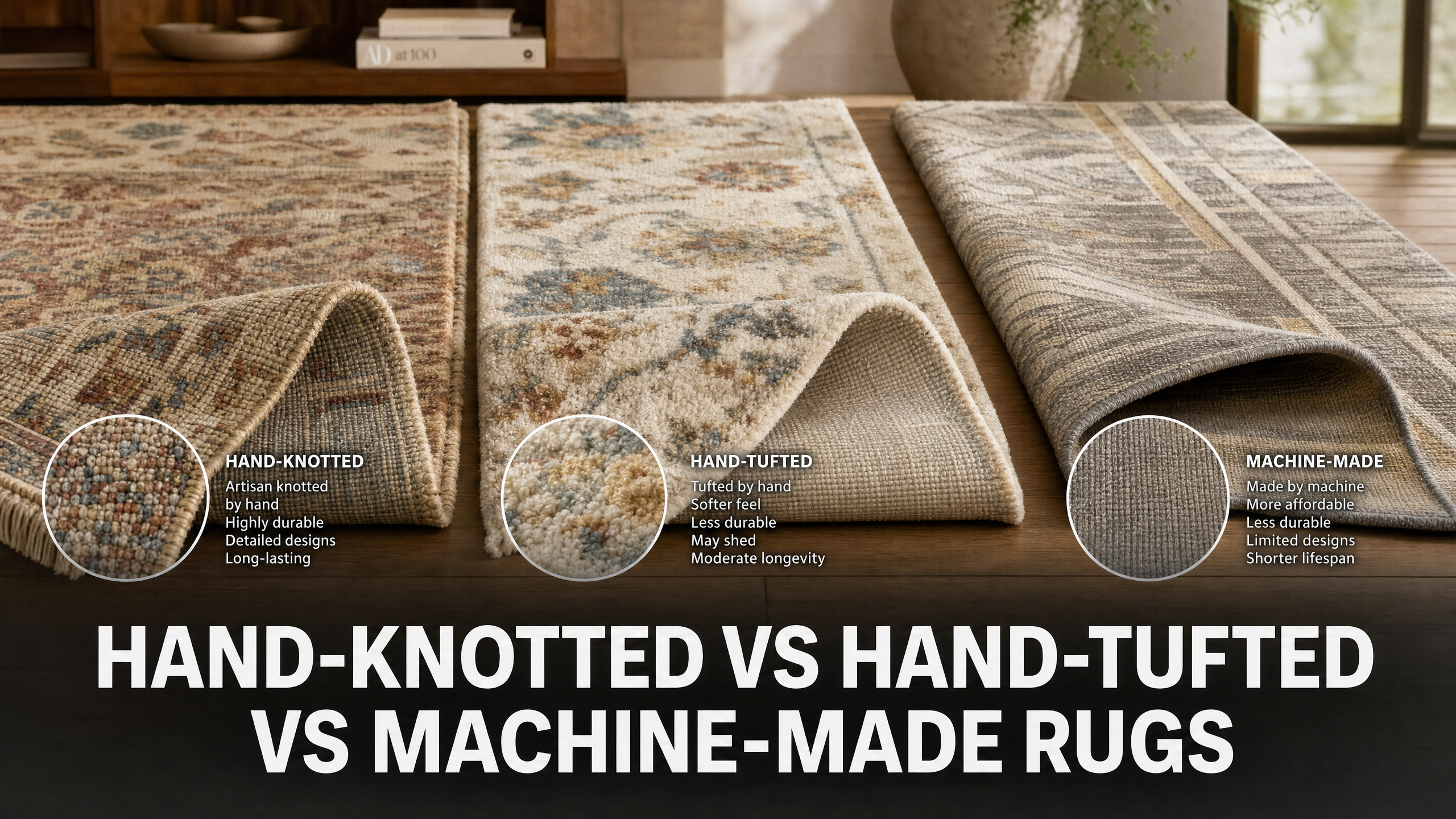 The Ultimate Guide to Hand-Knotted, Hand-Tufted, and Machine-Made Rugs