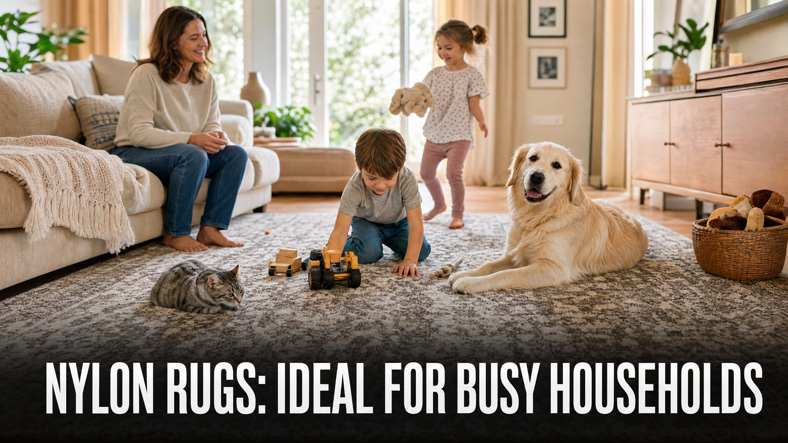 Why Nylon Rugs Are Ideal for Busy Households with Kids and Pets