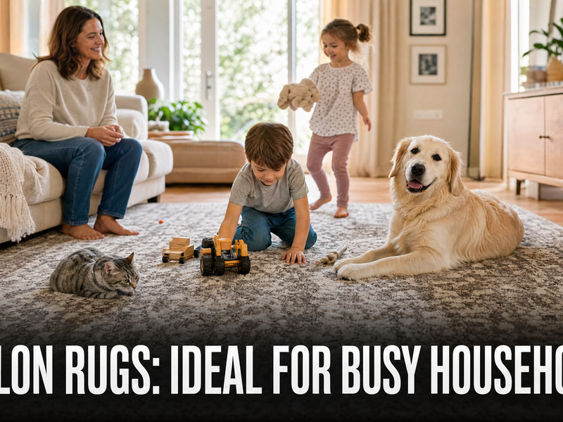 Why Nylon Rugs Are Ideal for Busy Households with Kids and Pets