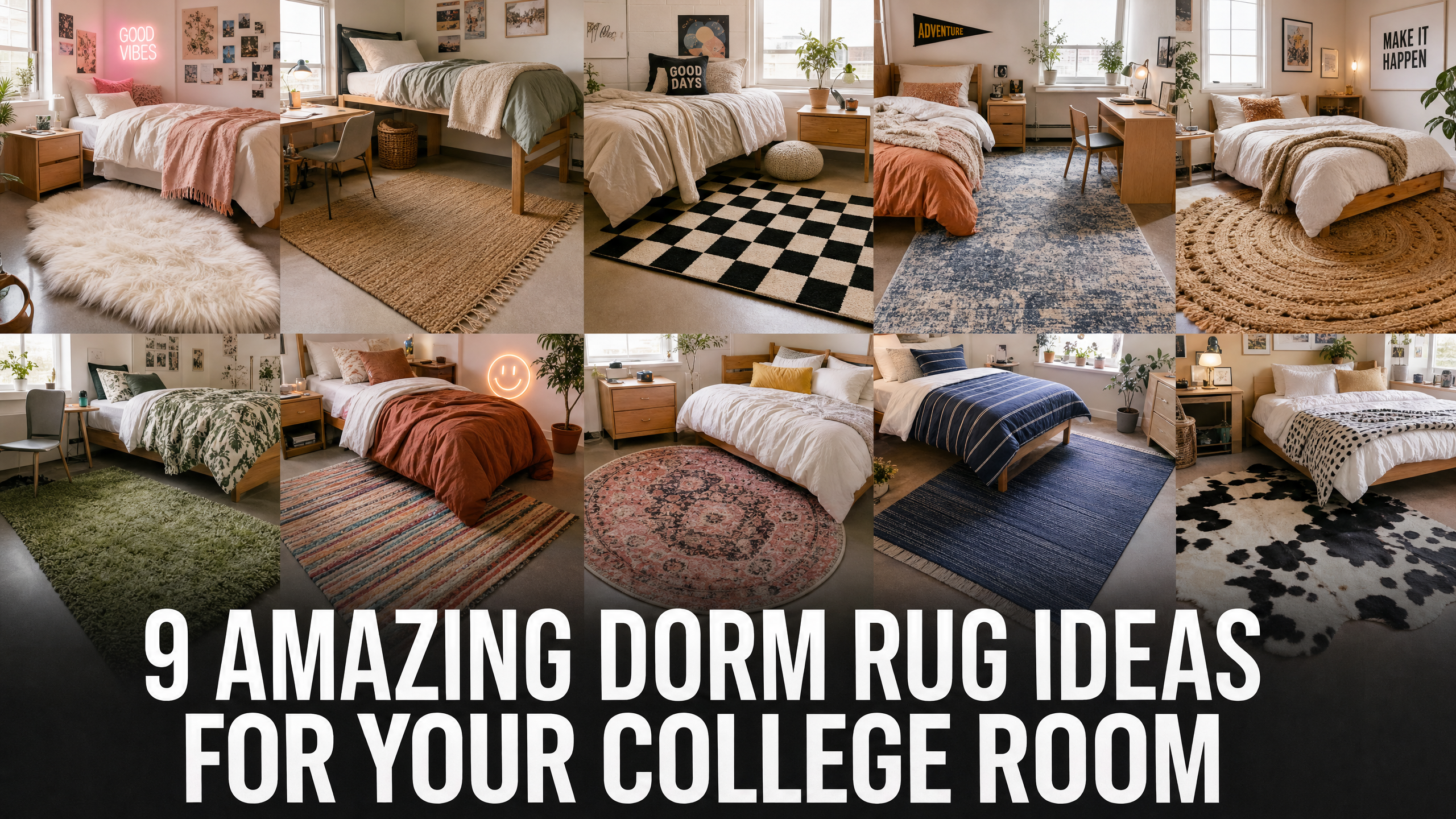 9 Amazing Ideas to Decor Your College Room With Dorm Rugs