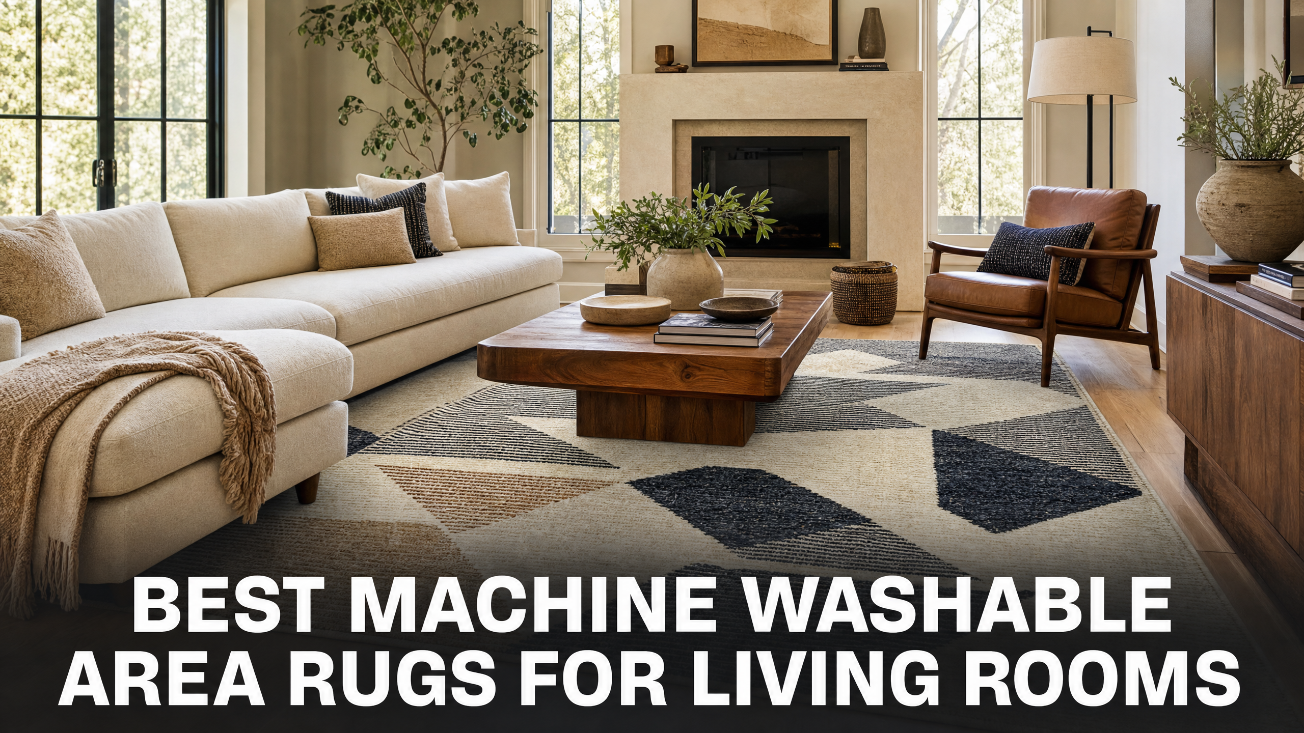 Best Machine Washable Area Rugs for Living Rooms in 2025