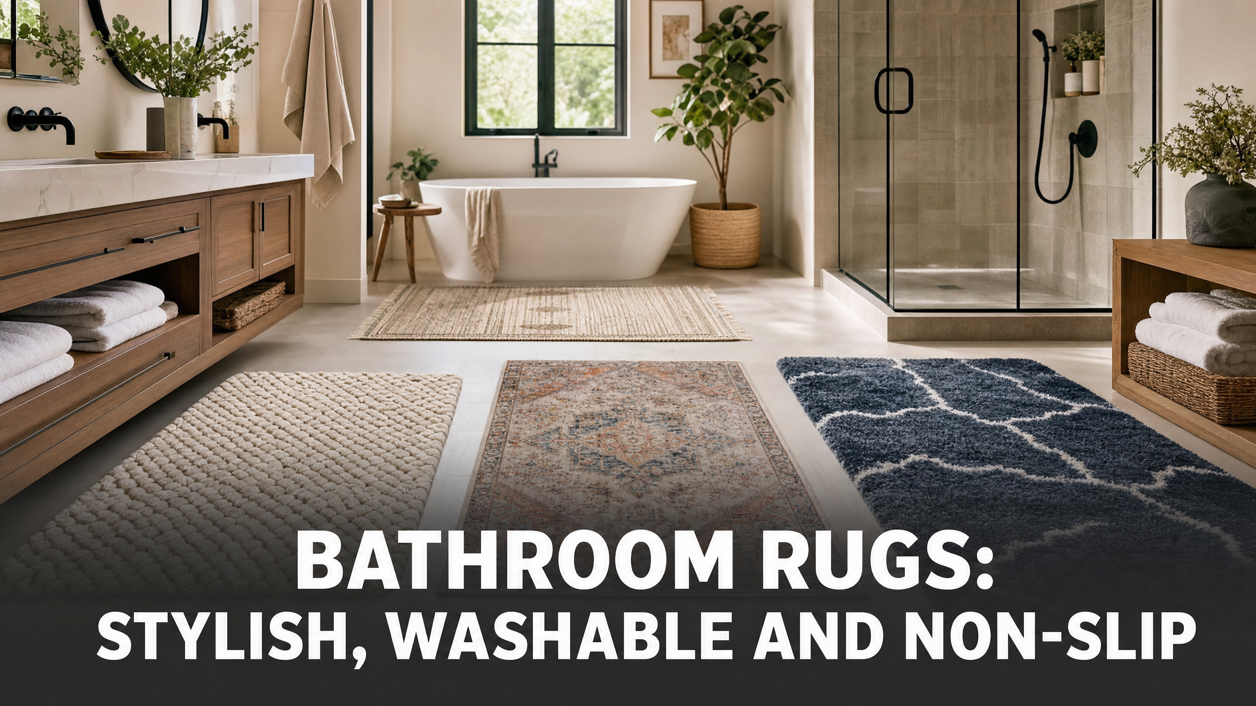 Bathroom Rugs – Stylish, Washable & Non-Slip Rugs for Every Home