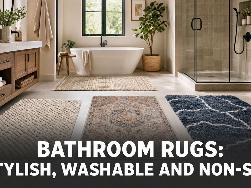Bathroom Rugs – Stylish, Washable & Non-Slip Rugs for Every Home