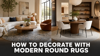 How to decorate modern round rugs