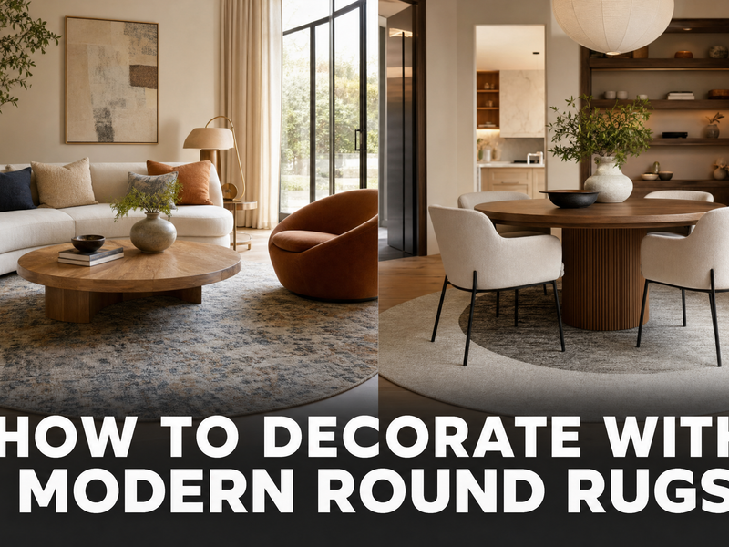How to decorate modern round rugs