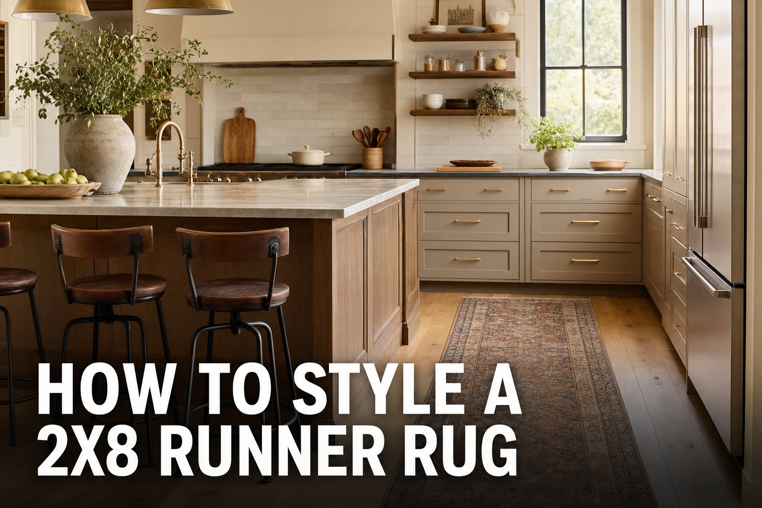 Behind the Sofa: Using a 2x8 Rug to Define a Living Room
