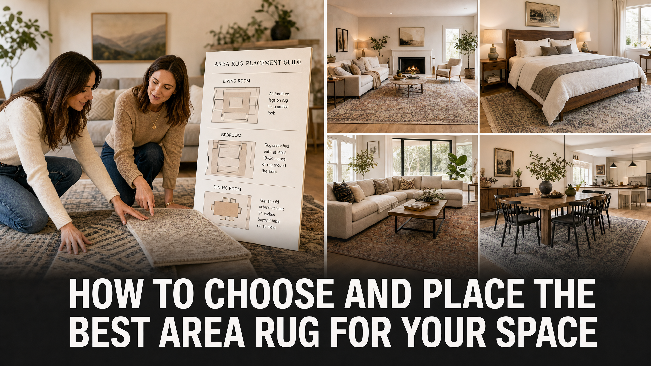 How to Choose & Place the Best Area Rug For Your Space