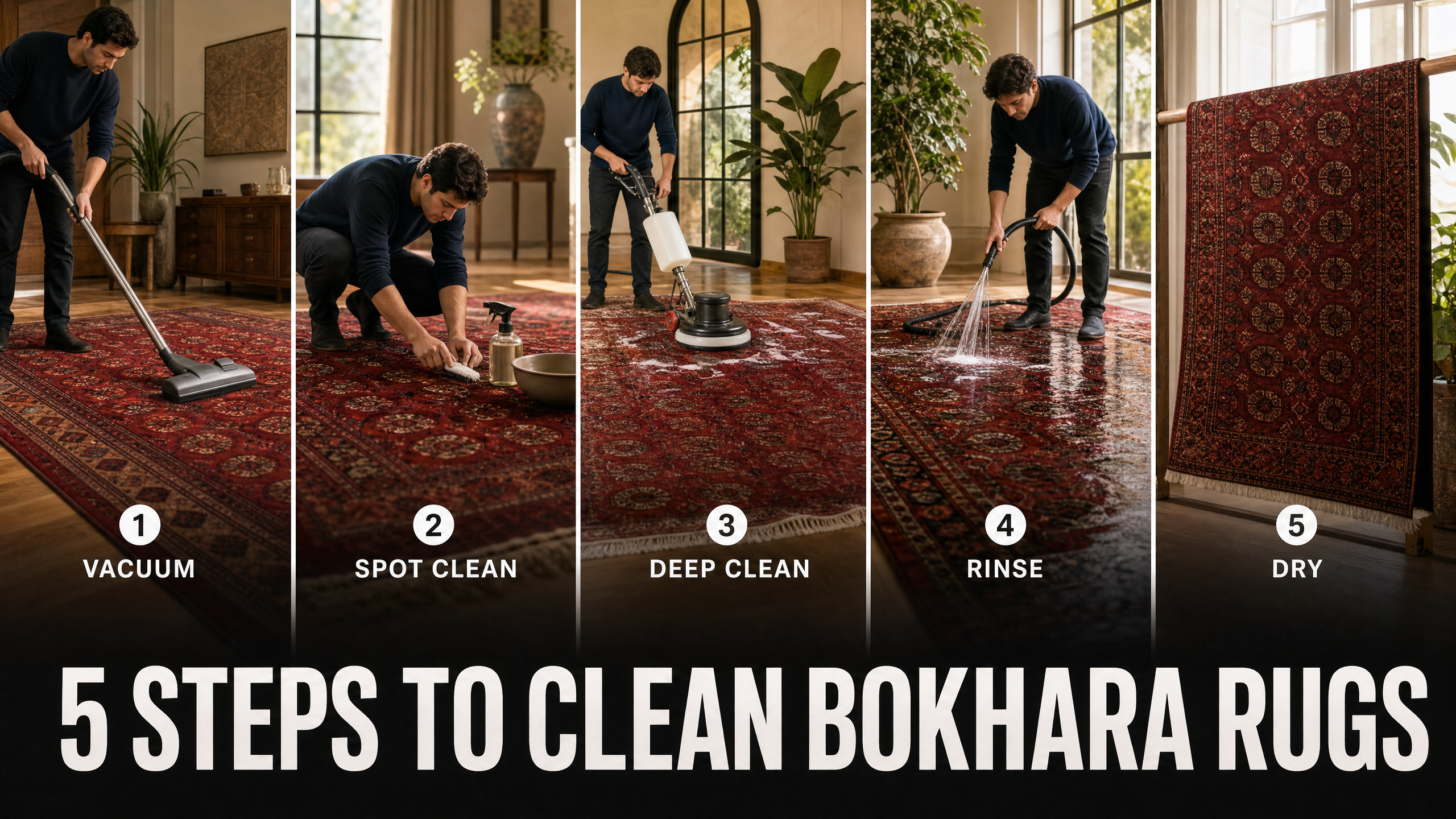 5 Steps To Clean Bokhara Rugs