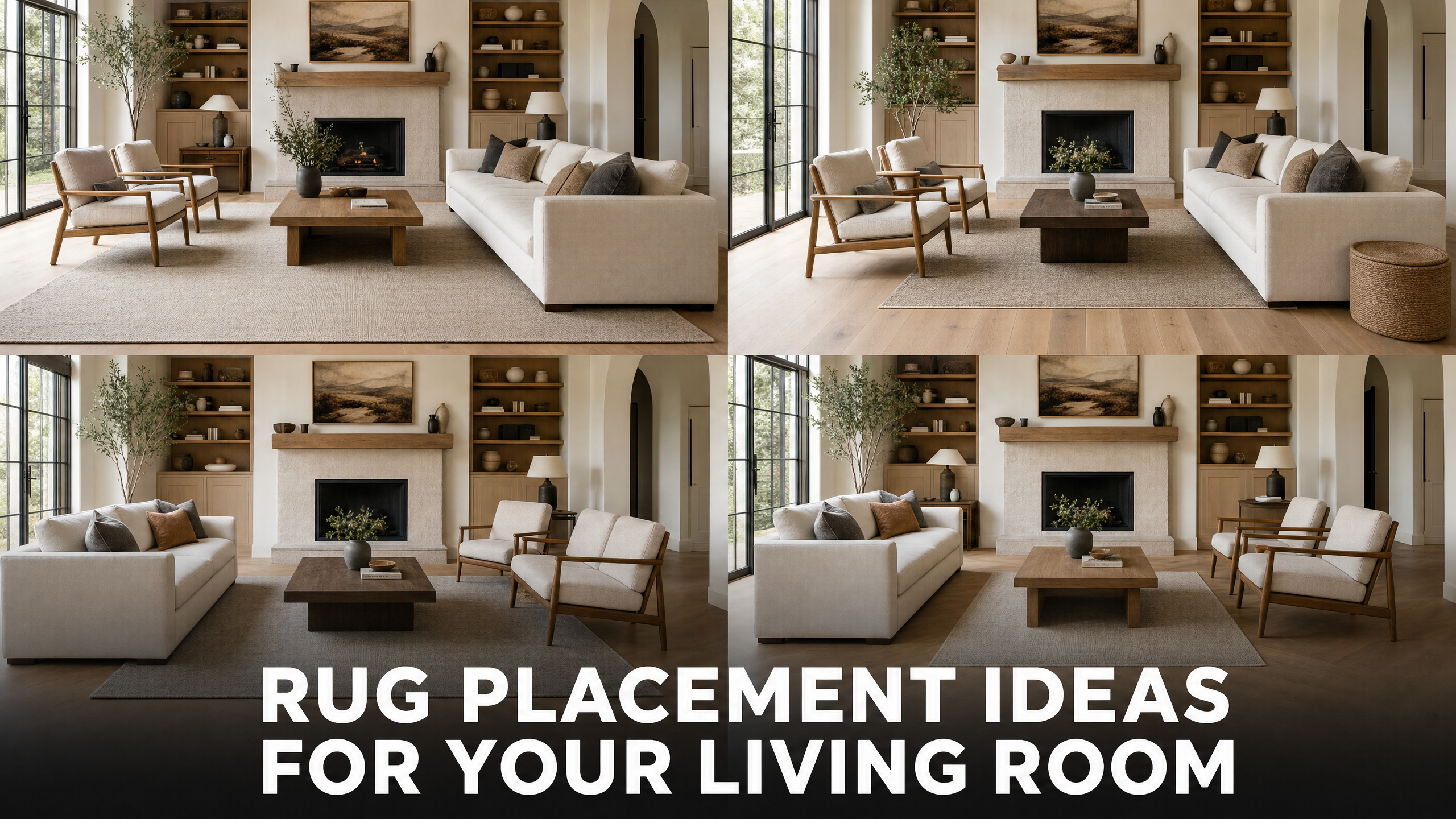 Rug Placement Ideas by Living Room