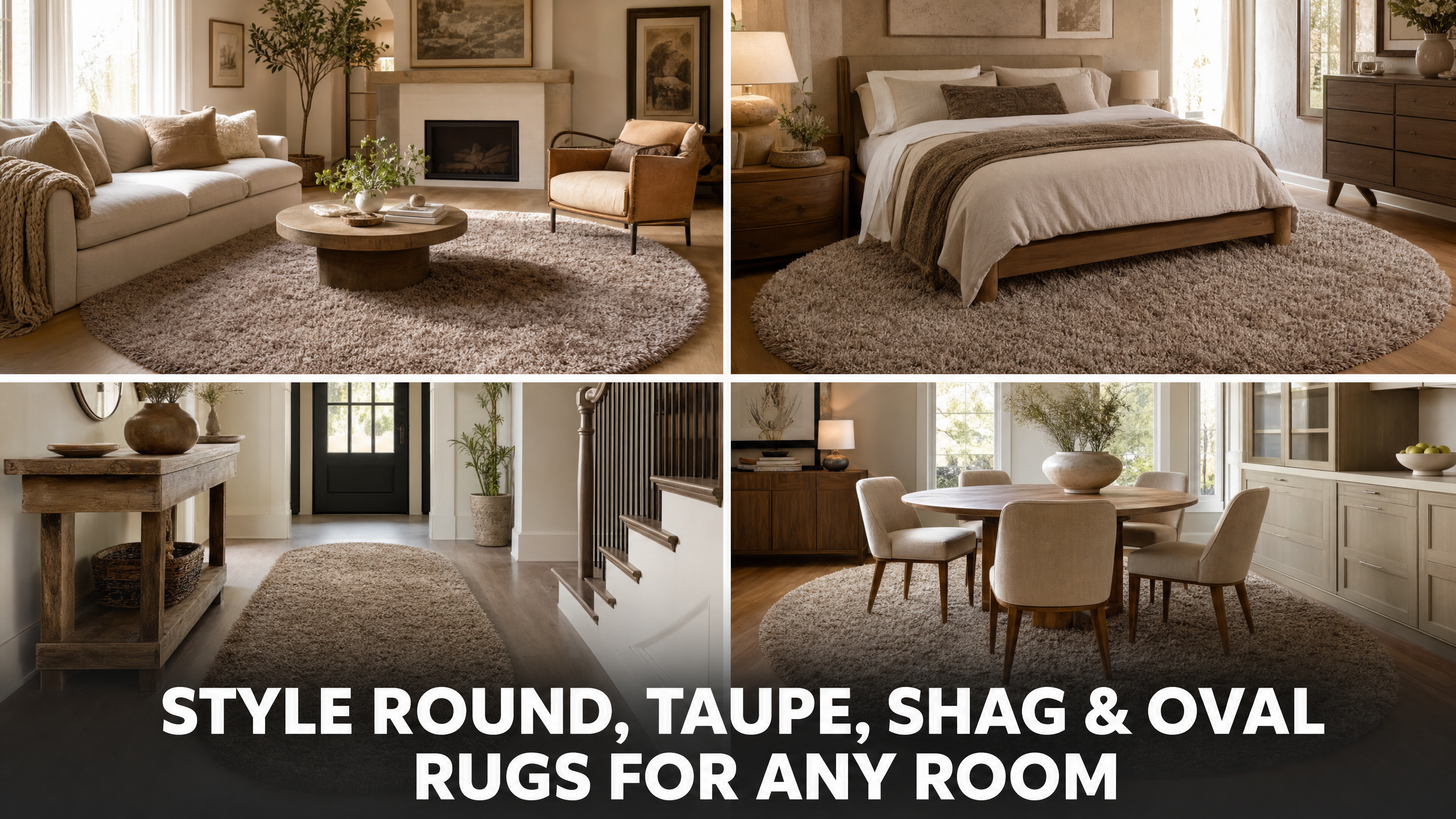 Style Round, Taupe, Shag & Oval Rugs for Any Room