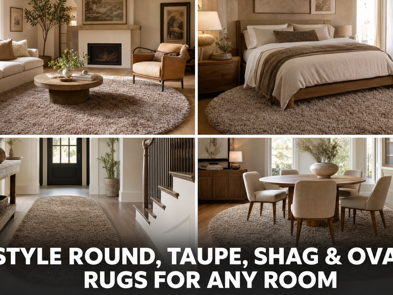 Style Round, Taupe, Shag & Oval Rugs for Any Room