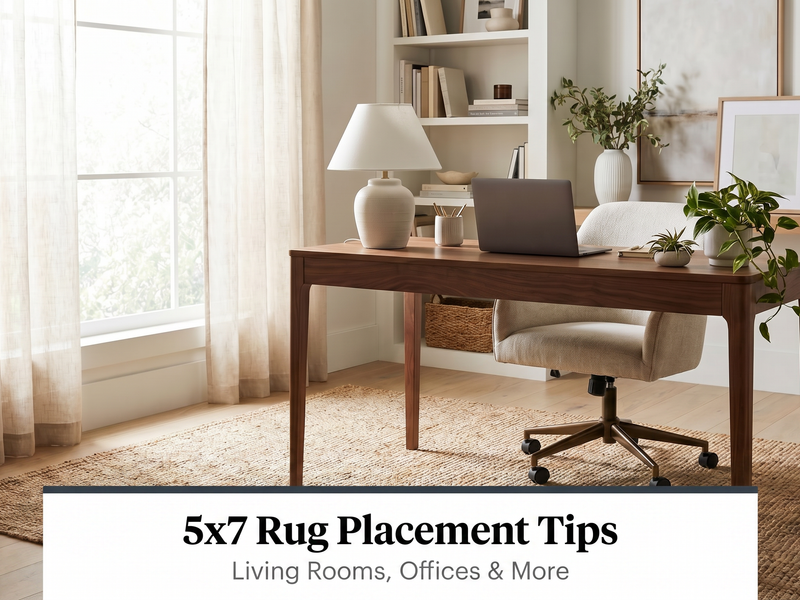 5x7 Rug Placement Tips: Living Rooms, Offices & More