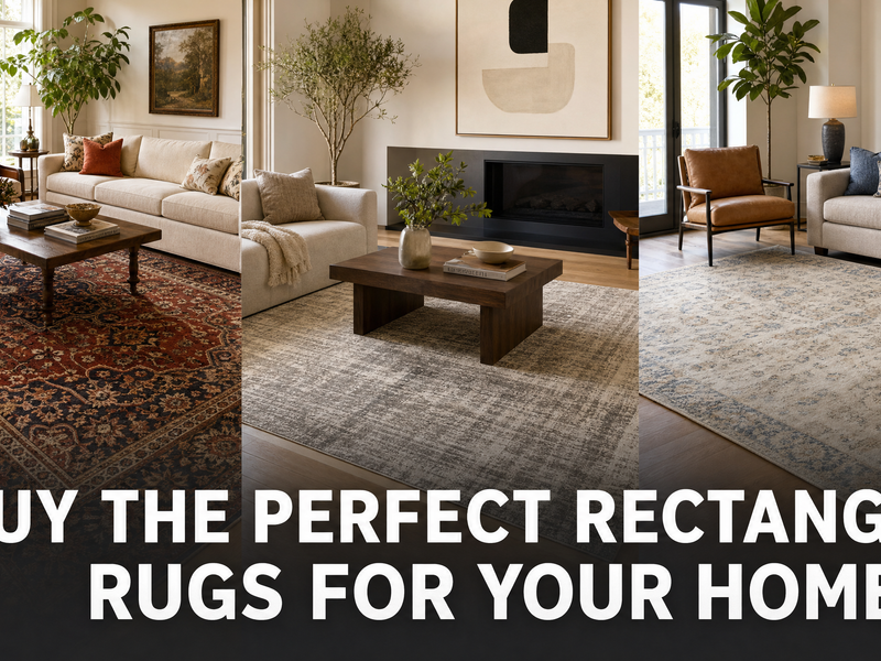 Buy the perfect Rectangle Rugs for your Home with Rugknots