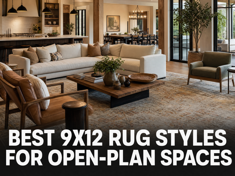 Best 9x12 Rug Styles for Open-Plan Spaces