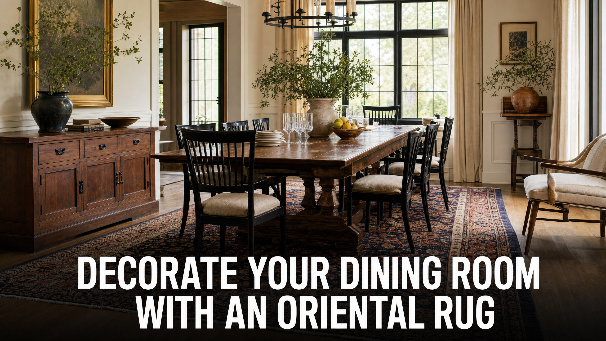 How to Decorate Dining Room with a Oriental Rug