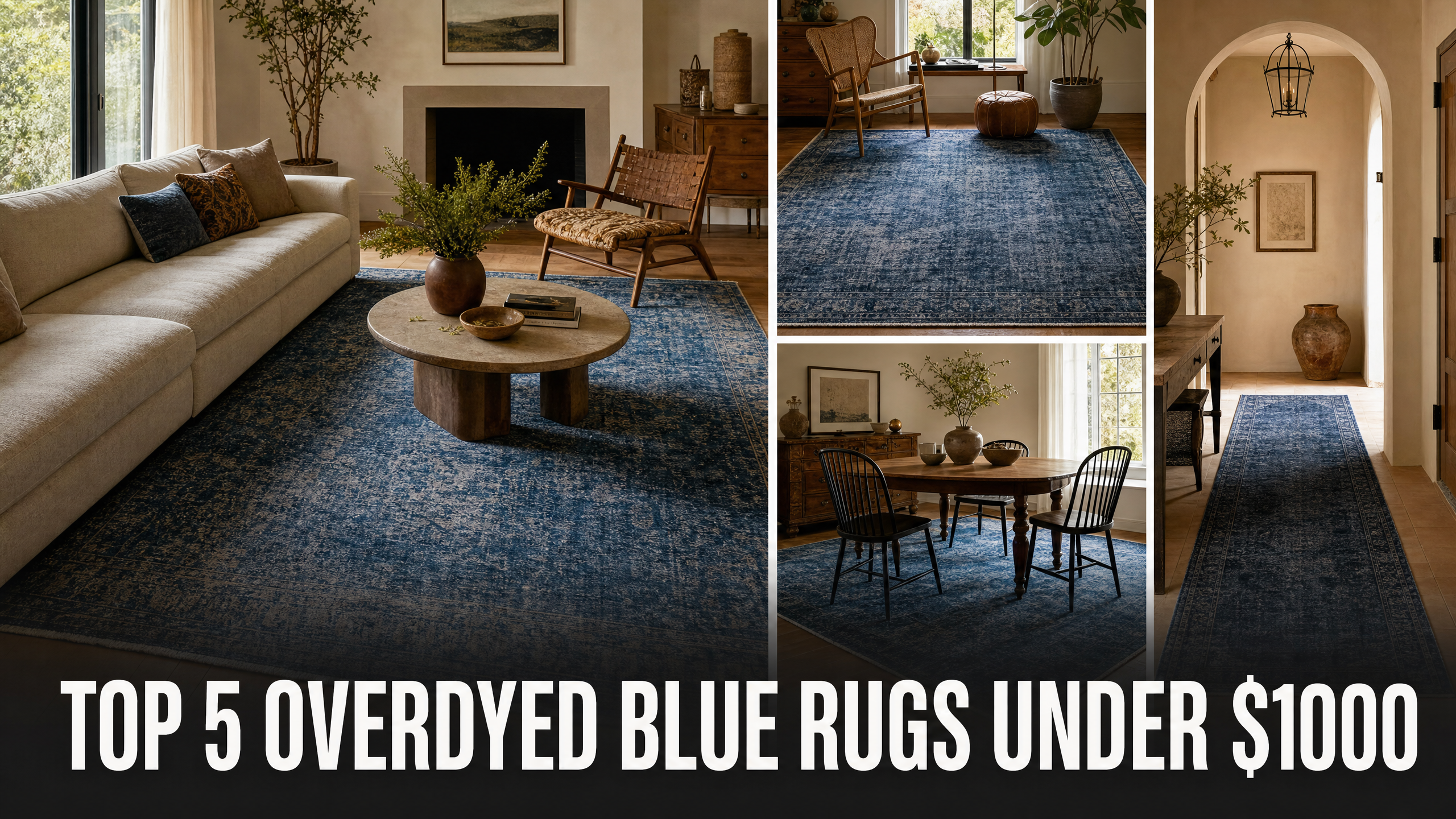 Top 5 Overdyed Blue Rugs Under $1000