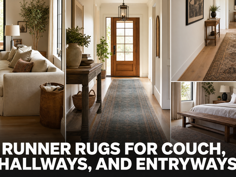 Put a Runner in Front Of Couch, Hallways, Entryways, or Bedroom