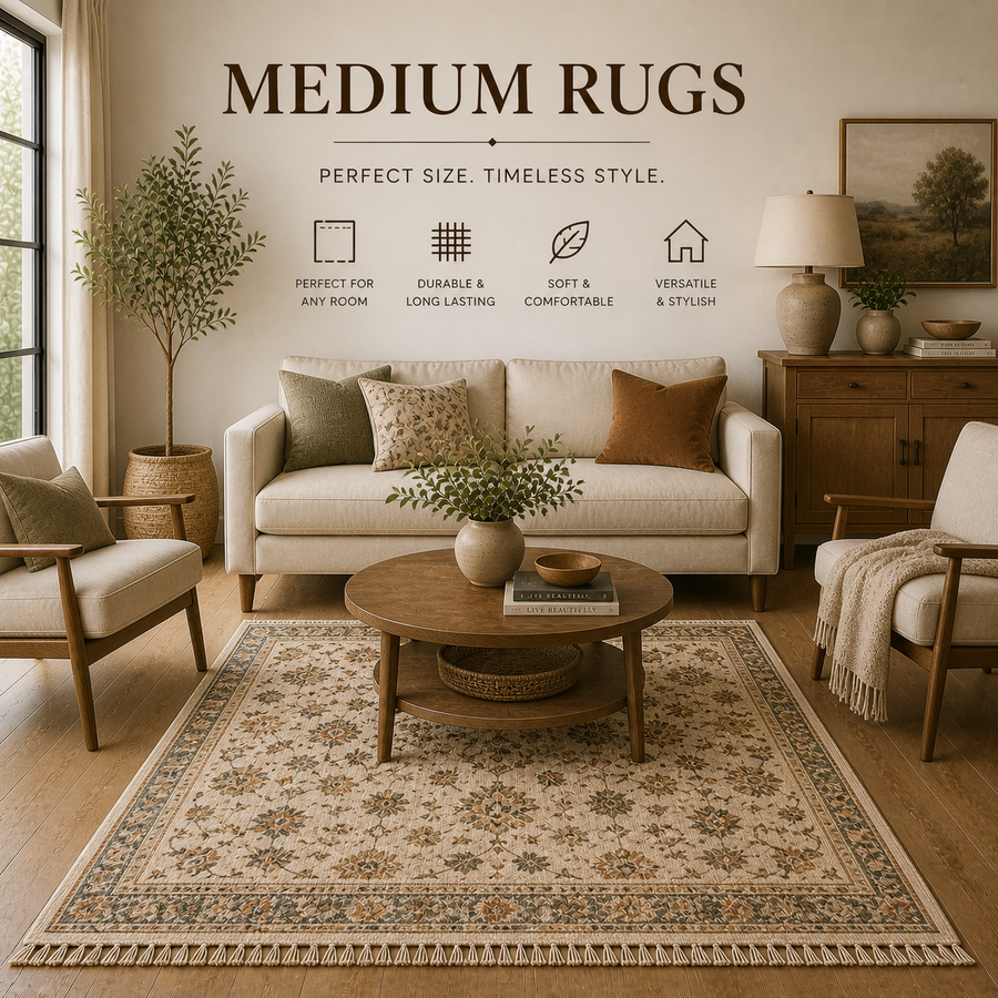 Medium Area Rugs 5x8 to 6x9