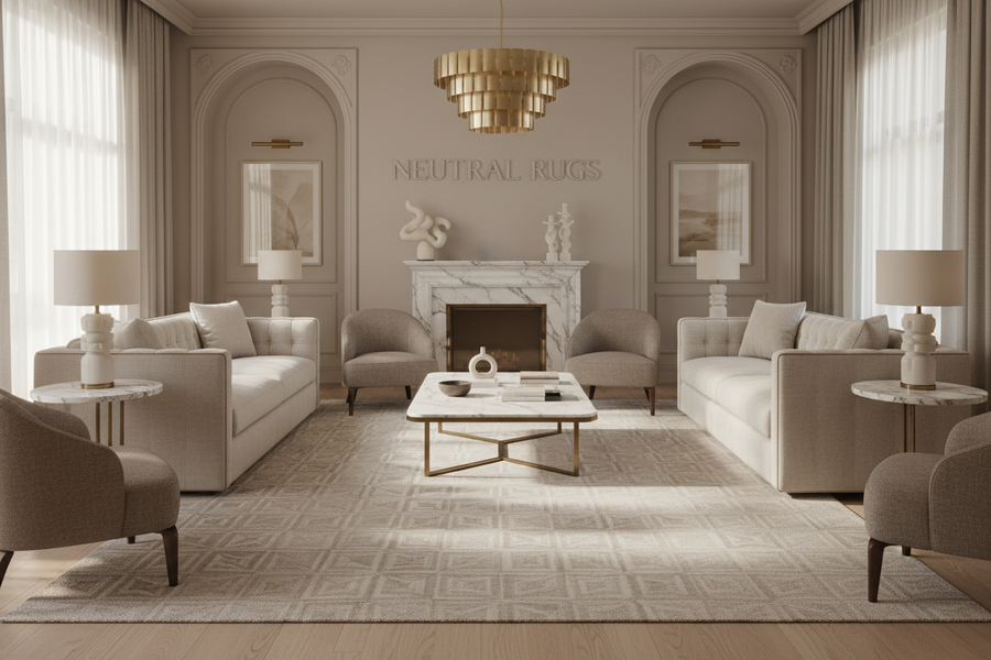 Neutral Area Rugs — Beige, Ivory & Natural Tones