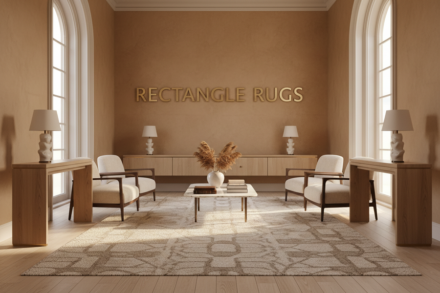 Rectangle Area Rugs for Living Room & Bedroom
