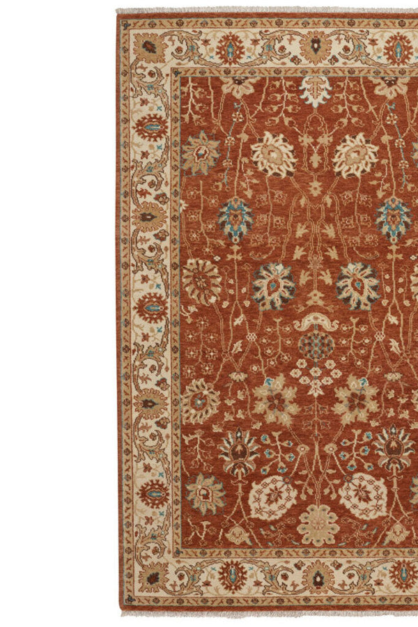 Ashia Rust Ivory Area Rug