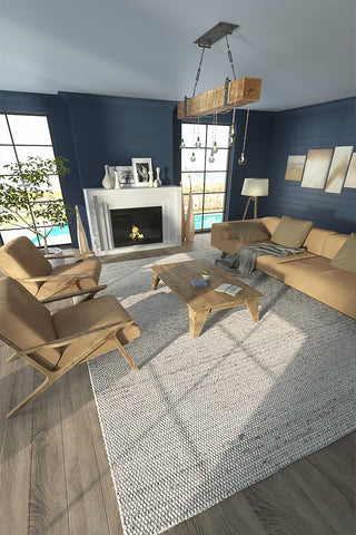 80% Wool 20% Viscose Rectangle Indoor Area Rug