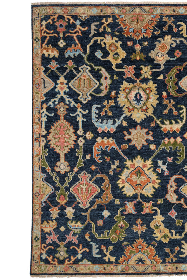 Charise-Palmette Dark Denim Area Rug