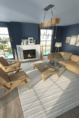 80% Wool 20% Viscose Rectangle Indoor Area Rug
