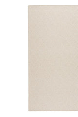 White Wicker-Serged Area Rug