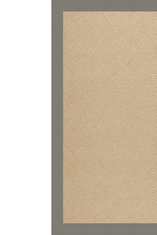 Creative Concepts-Cane Wicker Canvas Charcoal Area Rug