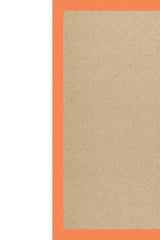Creative Concepts-Cane Wicker Canvas Tangerine Area Rug