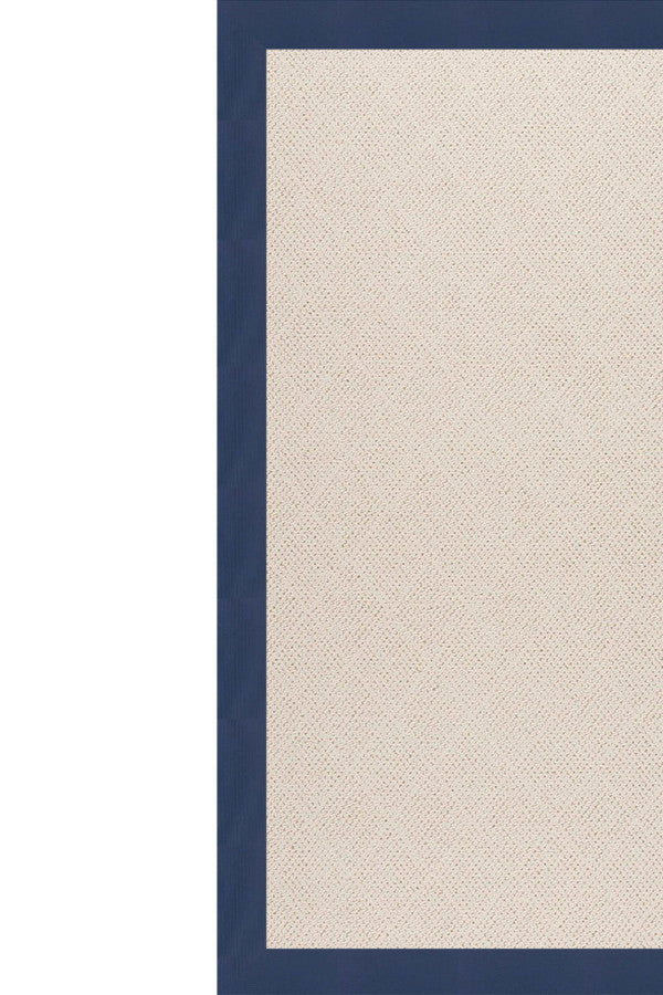 Creative Concepts-White Wicker Canvas Navy Area Rug