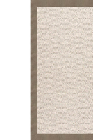Creative Concepts-White Wicker Canvas Taupe Area Rug