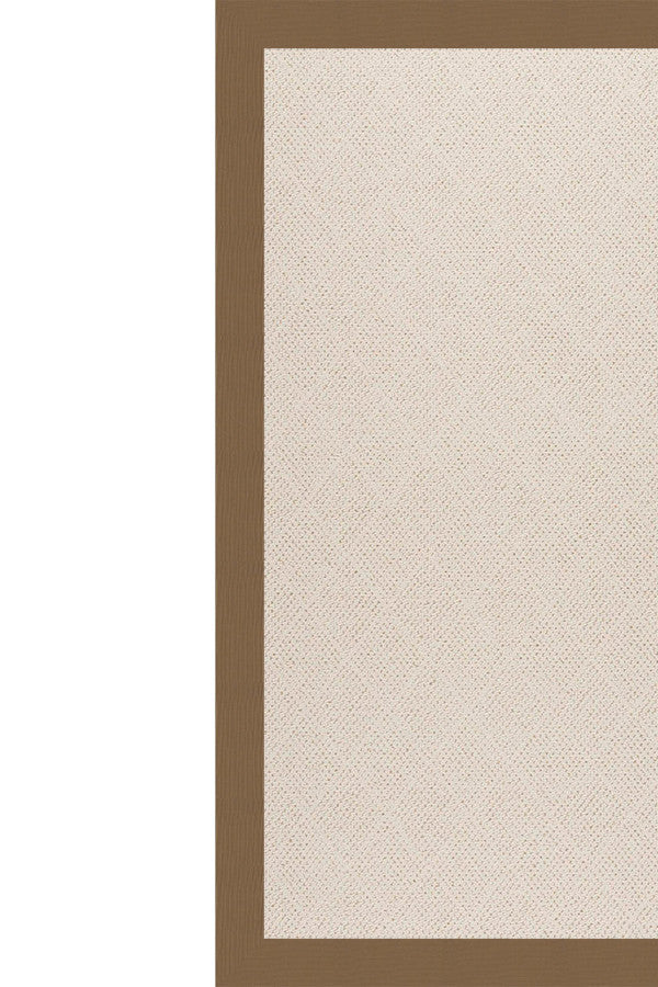 Creative Concepts-White Wicker Canvas Cocoa Area Rug