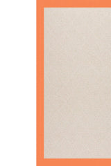 Creative Concepts-White Wicker Canvas Tangerine Area Rug