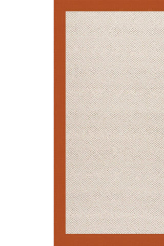 Creative Concepts-White Wicker Canvas Rust Area Rug