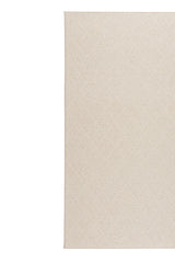 White Wicker-Bound Area Rug