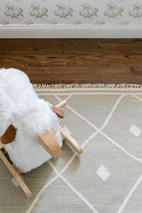 Thompson THO-3 White Handwoven Wool Area Rug – 100% Wool Indoor Rug